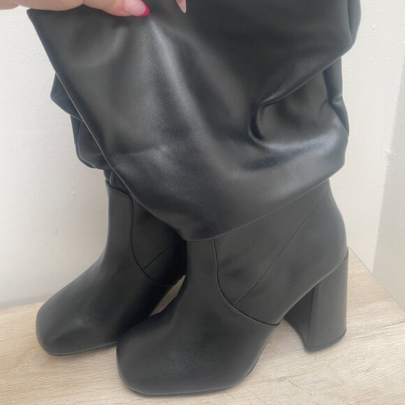 Torrid Plus Size Extra Wide Calf Slouchy Mid Calf Boot - Picture 2 of 5